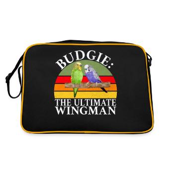 Budgie Gift - Retro Bag - black/gold - Back
