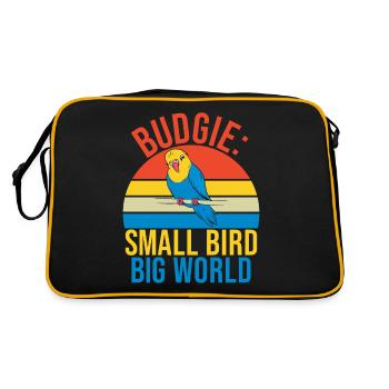 Budgie Gift - Retro Bag - black/gold - Back