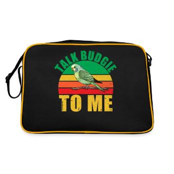 Budgie Gift - Retro Bag - black/gold - Back