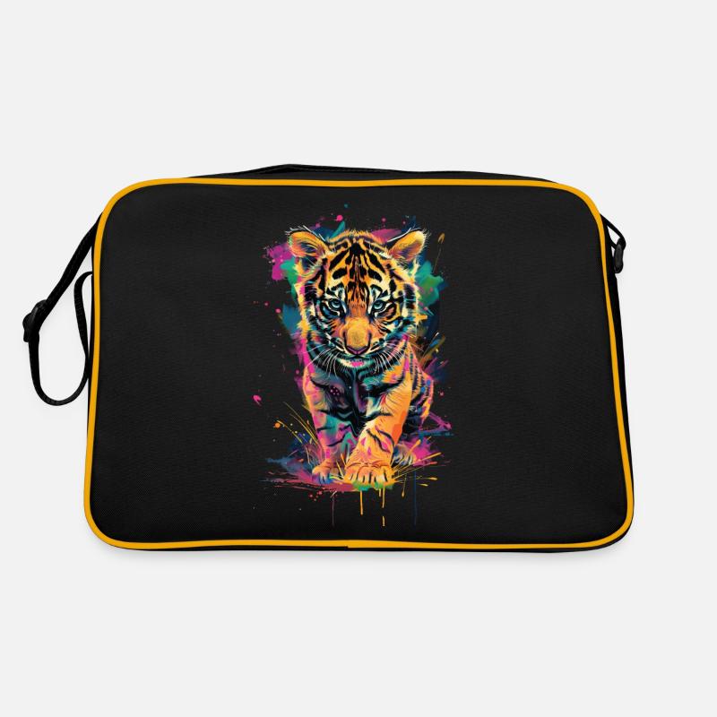 Tiger - Retro Tasche - Schwarz/Gold