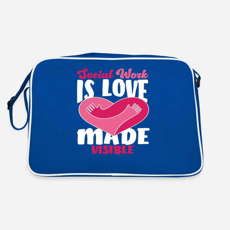 Social work is love visible Retro Bag