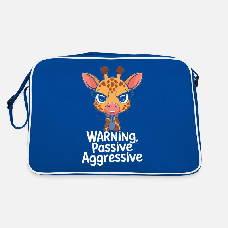 Attention Girafe passive agressive avec cravate Sac Retro