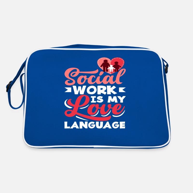 Social work is my love language Retro Bag