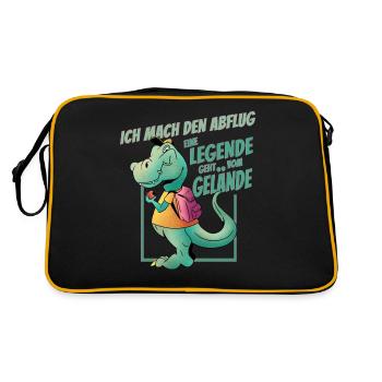 Je m’envole – T-Rex Kita diplômé - Sac Retro - noir/or - Dos