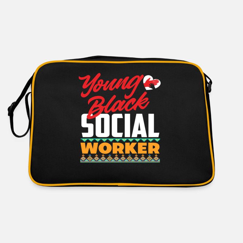 Young Black Social Workers Retro Bag