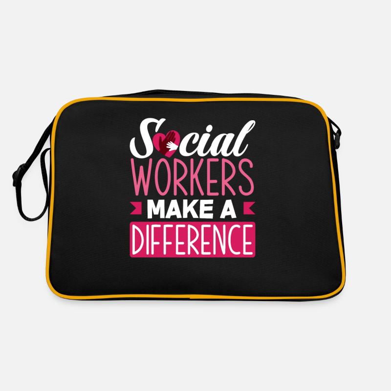Social workers make a difference Retro Bag