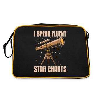 Astronom - Retro Tasche - Schwarz/Gold - Hinten