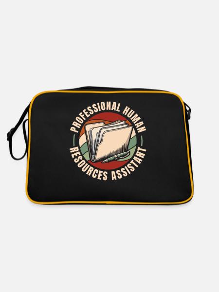 Hr Assistent - Retro Tasche - Schwarz/Gold - Hinten