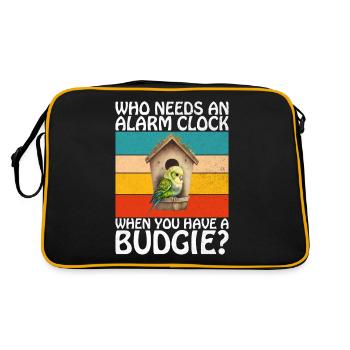 Budgie Gift - Retro Bag - black/gold - Back