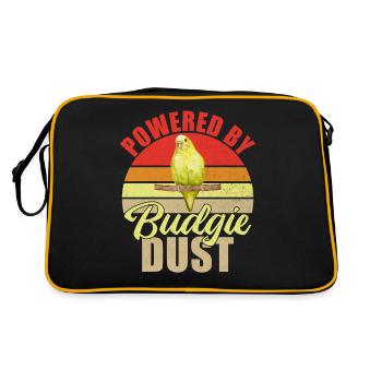 Budgie Gift - Retro Bag - black/gold - Back