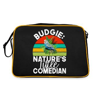 Budgie Gift - Retro Bag - black/gold - Back