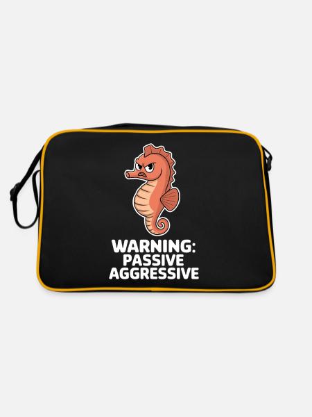 Avertissement : Hippocampe passif agressif - Sac Retro - noir/or - Dos