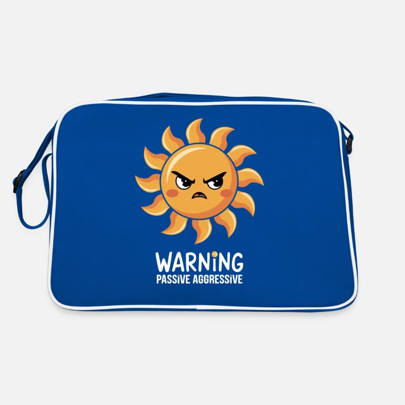 Warning Passive Aggressive Sun Face Retro Bag