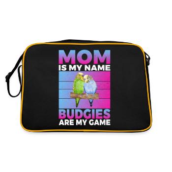Budgie Gift - Retro Bag - black/gold - Back