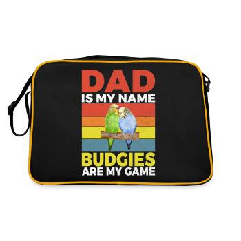 Budgie Gift - Retro Bag - black/gold - Back
