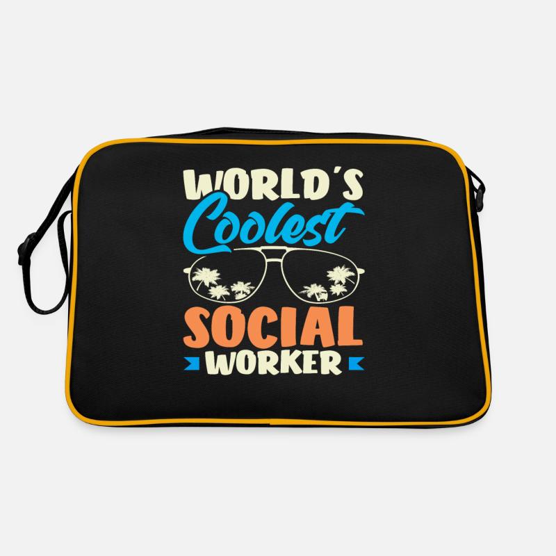 Weltweit Coolster Sozialarbeiter Retro Tasche