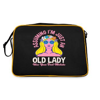 Être une vieille dame a été votre première erreur - Sac Retro - noir/or - Dos
