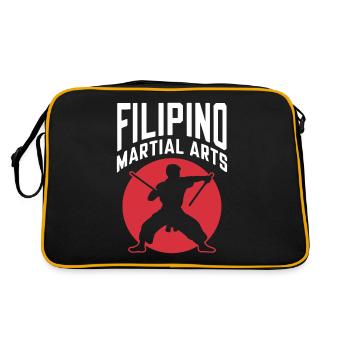 Arts Martiaux philippins Arnis Silhouette Design - Sac Retro - noir/or - Dos