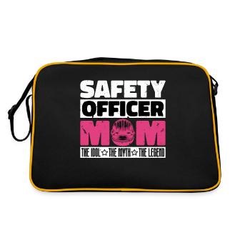 Safety Officer Mom The Idol The Patrol Control - Retro Tasche - Schwarz/Gold - Hinten