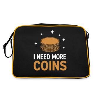 Numismatics Fans: I Need More Coins - Retro Bag - black/gold - Back
