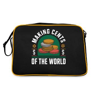 Make Cents of the World Humorous Coins Graphic - Retro Bag - black/gold - Back