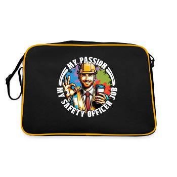 Délégué à la sécurité Ma passion, ma gestion de la sécurité - Sac Retro - noir/or - Dos