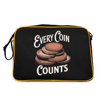 Every coin counts Numismatics Enthusiasm - Retro Bag - black/gold - Back