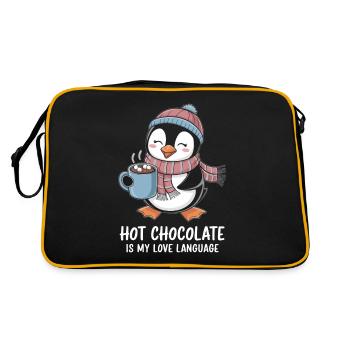 Hot chocolate is my love language - Retro Bag - black/gold - Back
