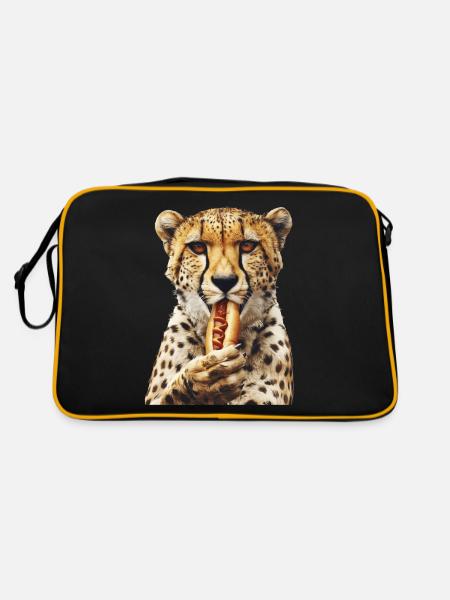 Guépard - Sac Retro - noir/or