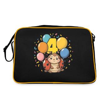 4ème anniversaire Ladybug Fête d’anniversaire des enfants - Sac Retro - noir/or - Dos