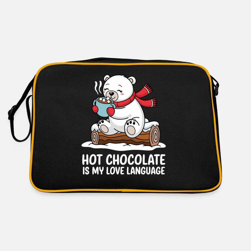 Heiße Schokolade Ist Meine Liebessprache Retro Tasche