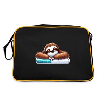 Relaxed Sloth Loading Bar - Retro Bag - black/gold - Back