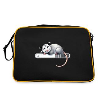 Relaxed possum sleep mode - Retro Bag - black/gold - Back