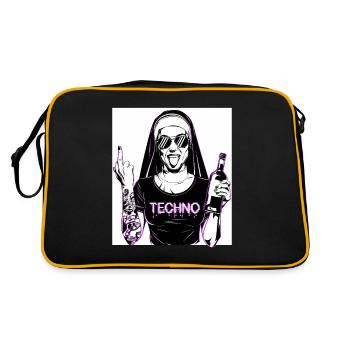 Rebellious Nun Techno Party Hardstyle - Retro Bag - black/gold - Back