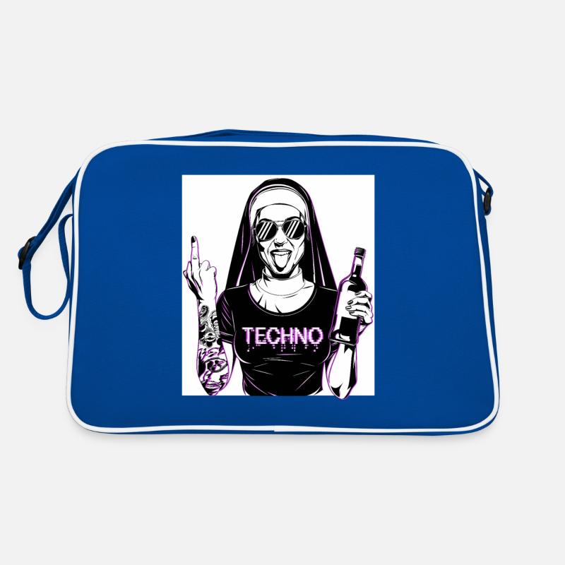 Rebellious Nun Techno Party Hardstyle Retro Bag