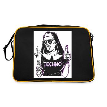 Rebellious Nun Techno Party Hardstyle - Retro Bag - black/gold - Back