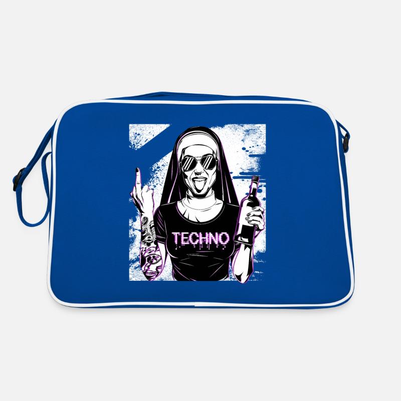Rebellious Nun Techno Party Hardstyle Retro Bag