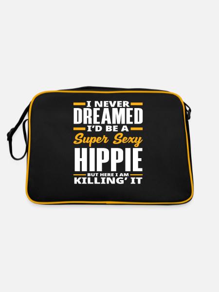 Je n’ai jamais rêvé d’être une hippie super sexy - Sac Retro - noir/or - Dos