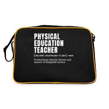Professeur d’éducation physique drôle Dénonciateur de - Sac Retro - noir/or - Dos