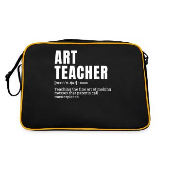 Drôle Professeur d’Art Dictionnaire Style Définition Humo - Sac Retro - noir/or - Dos