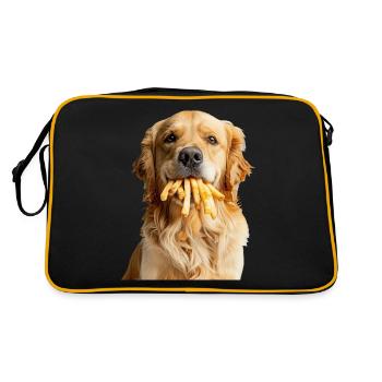 Golden retriever - Sac Retro - noir/or - Dos