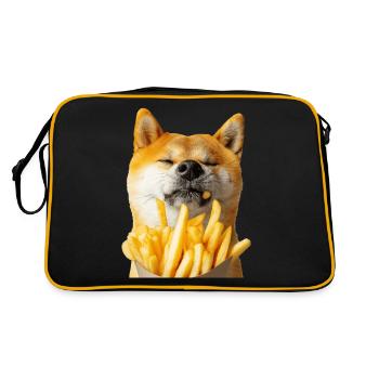 Shiba Inu - Sac Retro - noir/or - Dos