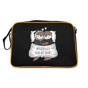Official Sweet Otter Couple Sleep Shirt - Retro Bag - black/gold - Back