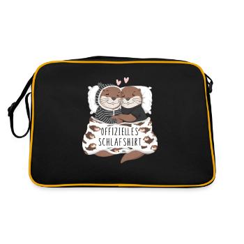 Official Sweet Otter Couple Sleep Shirt - Retro Bag - black/gold - Back