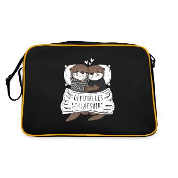 Official Sweet Otter Couple Sleep Shirt - Retro Bag - black/gold - Back