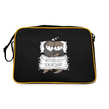 Official Sweet Otter Couple Sleep Shirt - Retro Bag - black/gold - Back