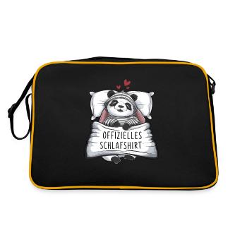 Chemise de nuit officielle Cute Panda - Sac Retro - noir/or - Dos