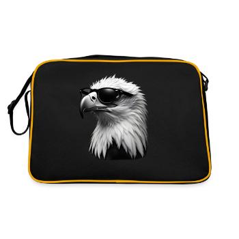 Lunettes de soleil Eagle Motif Animal Art Eagle - Sac Retro - noir/or - Dos