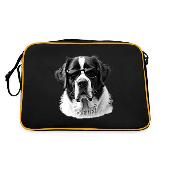 St. Bernard Sunglasses Animal Motif St. Bernard - Retro Bag - black/gold - Back