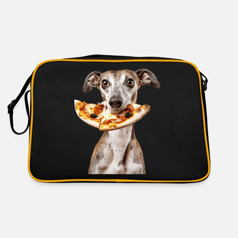 Windhund - Retro Tasche - Schwarz/Gold